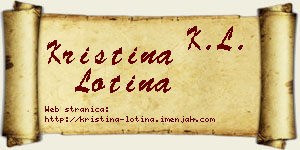 Kristina Lotina vizit kartica